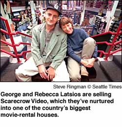 George and Rebecca Latsios are selling
Scarecrow Video, which they've nurtured into one of the country's biggest movie-rental houses